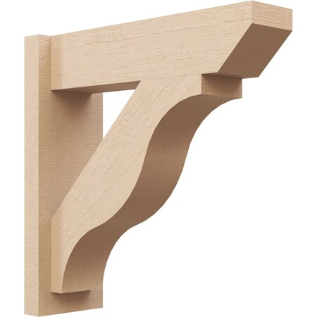 Ekena Millwork 5 1/2-in W x 18-in D x 18-in H Funston Slat Rough Cedar Woodgrain TimberThane Outlooker, Primed Tan OUTUR055X18X18FST24RCPR